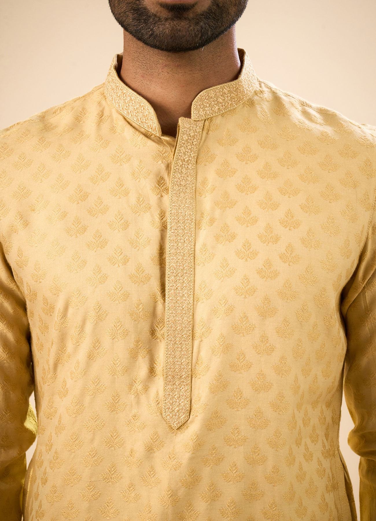 Manyavar Men Fawn Elegance Kurta Pajama