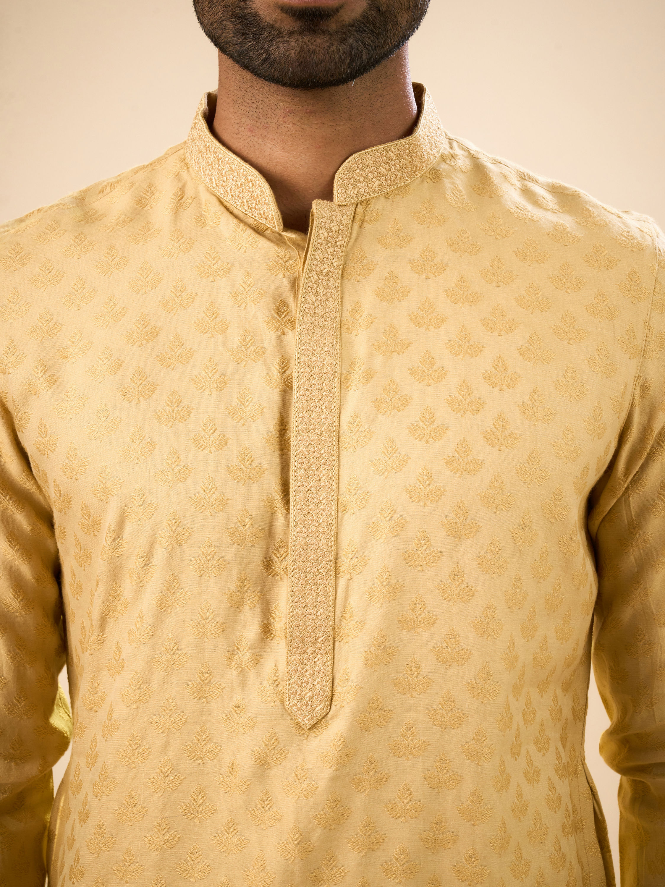 Manyavar Men Fawn Elegance Kurta Pajama