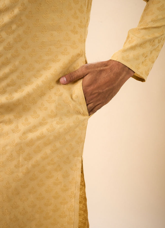 Manyavar Men Fawn Elegance Kurta Pajama