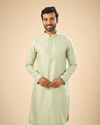 Manyavar Men Elegant Emerald Green Kurta Pajama