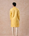 Manyavar Men Elegant Yellow Kurta Pajama Set