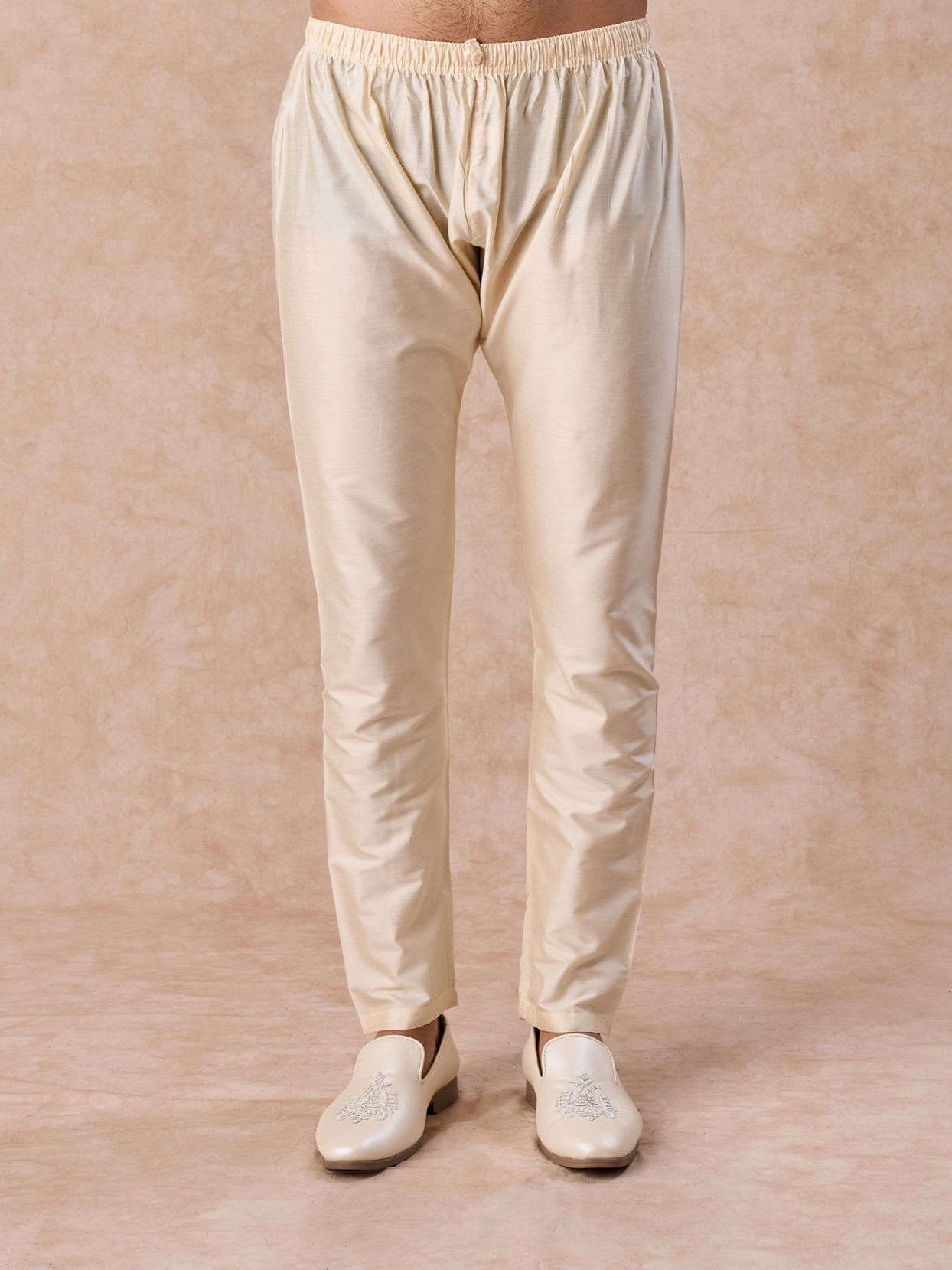 Manyavar Men Elegant Yellow Kurta Pajama Set