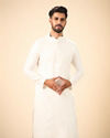 Manyavar Men Elegance Warm White Kurta Pajama