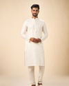 Manyavar Men Elegance Warm White Kurta Pajama