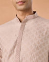 Manyavar Men Beige Elegance Kurta Pajama