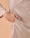 Manyavar Men Beige Elegance Kurta Pajama