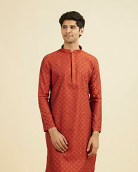 Manyavar Men Rust Splendor Kurta Pajama