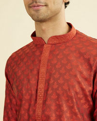 Manyavar Men Rust Splendor Kurta Pajama