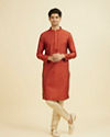 Manyavar Men Rust Splendor Kurta Pajama
