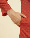 Manyavar Men Rust Splendor Kurta Pajama