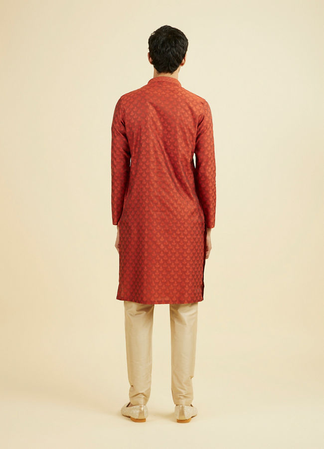 Manyavar Men Rust Splendor Kurta Pajama