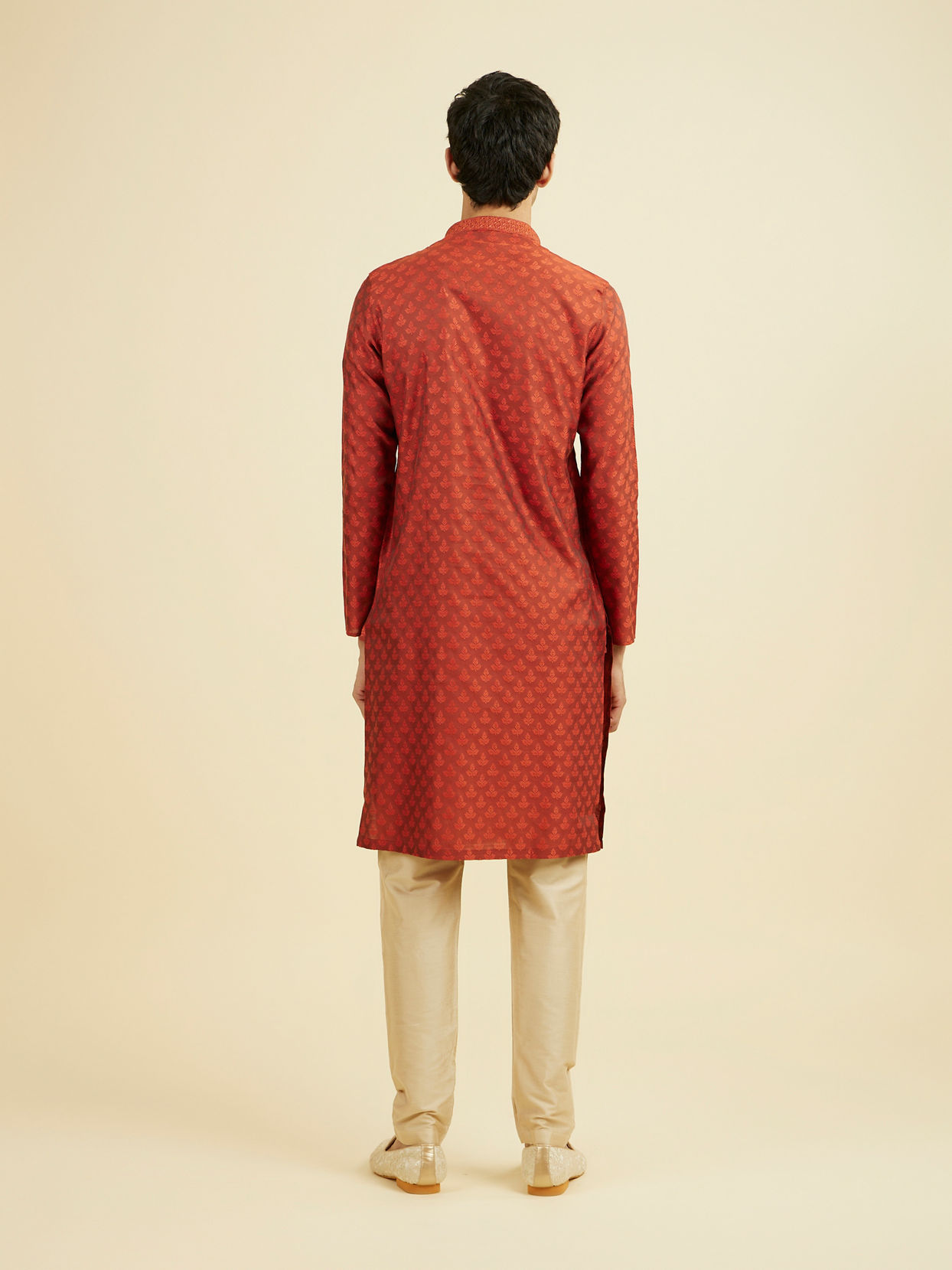 Manyavar Men Rust Splendor Kurta Pajama