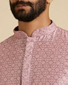 Manyavar Men Elegant Pink Ensemble Kurta Pajama image number 1