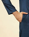 Manyavar Men Violet Blue Jaal Patterned Kurta Set