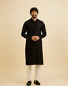 Manyavar Men Black Elegance Kurta Pajama image number 2