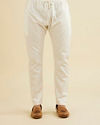 Manyavar Men Sunglow Yellow Grid Patterned Chikankari Kurta Set with Sequin Work