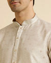 Manyavar Men Light Grey Buta Patterned Kurta Set