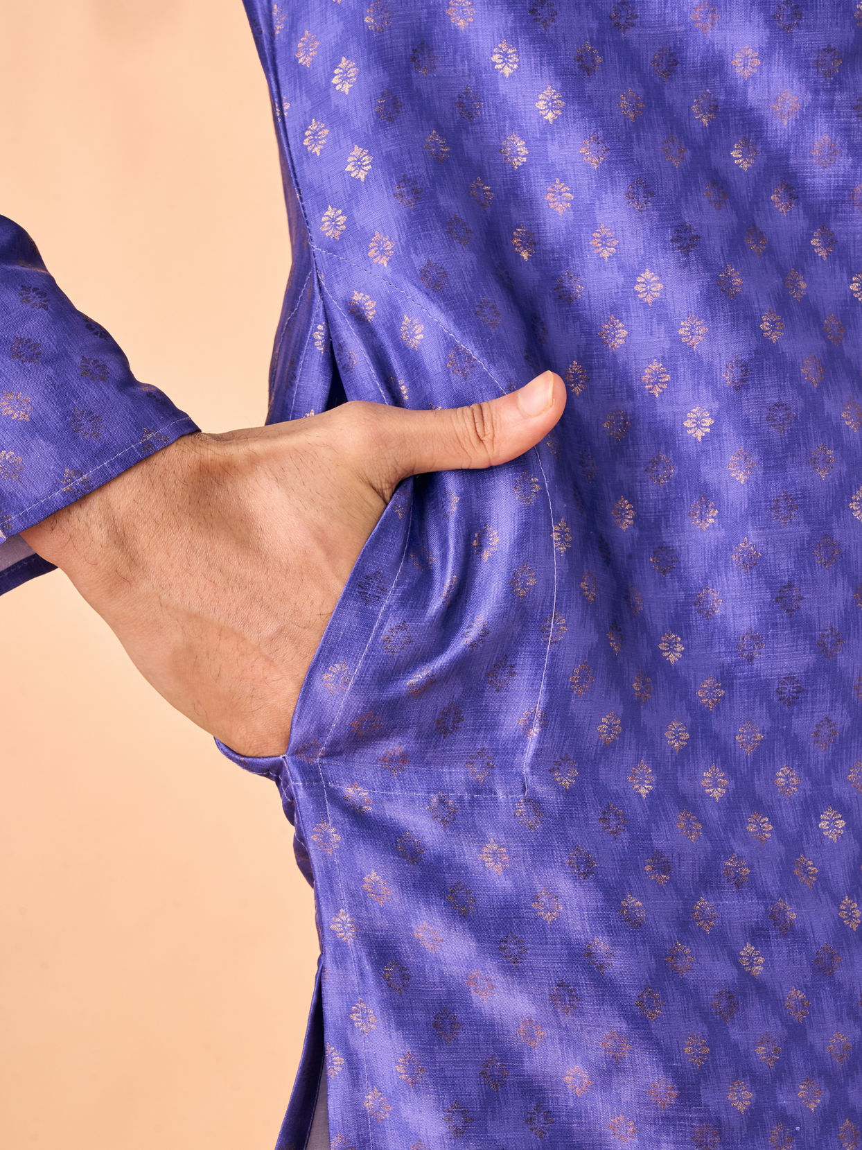 Manyavar Men Regal Purple Elegance Kurta Pajama