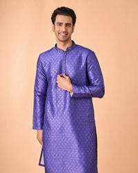 Manyavar Men Regal Purple Elegance Kurta Pajama
