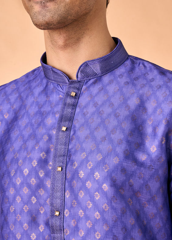 Manyavar Men Regal Purple Elegance Kurta Pajama