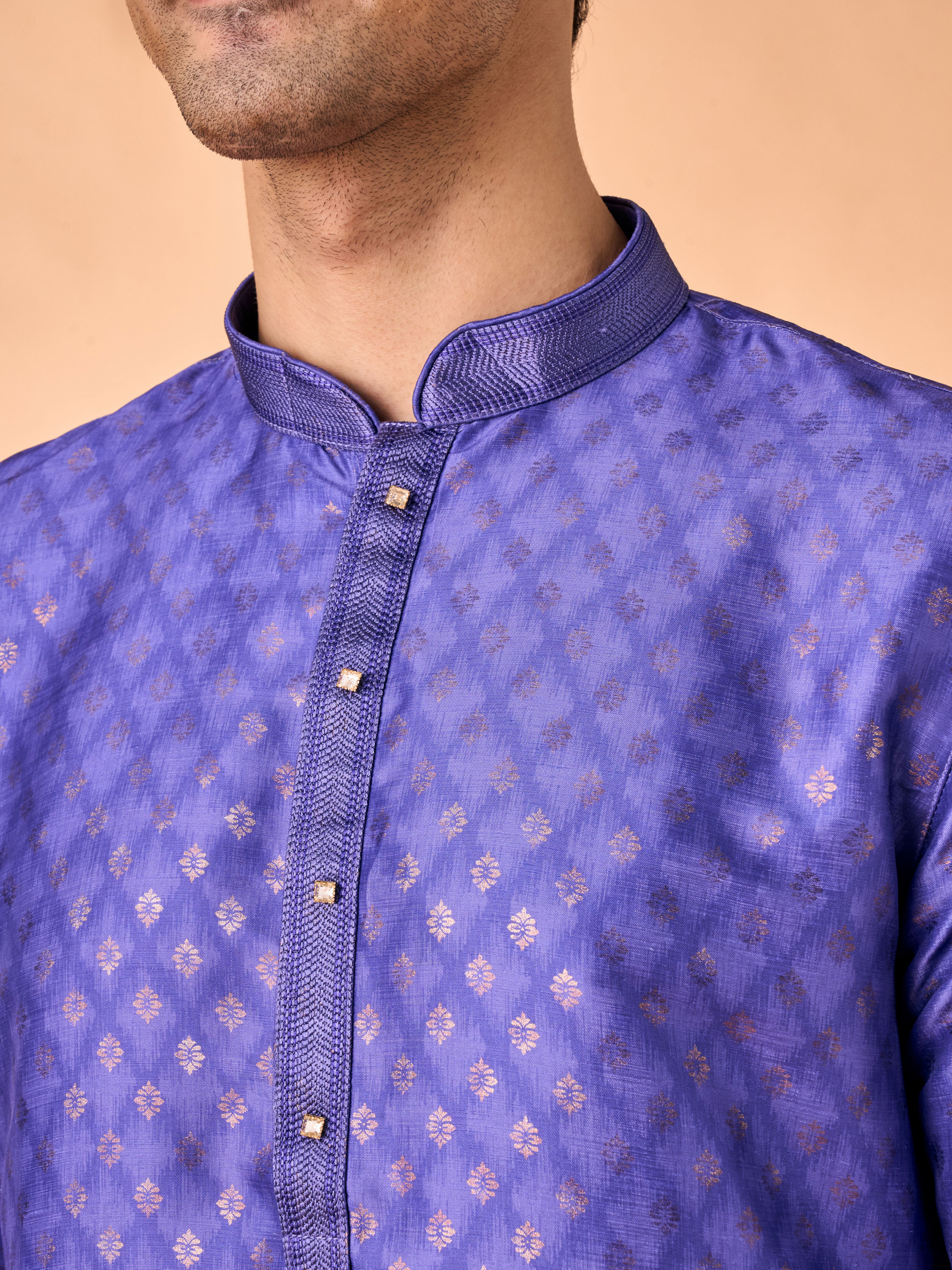 Manyavar Men Regal Purple Elegance Kurta Pajama