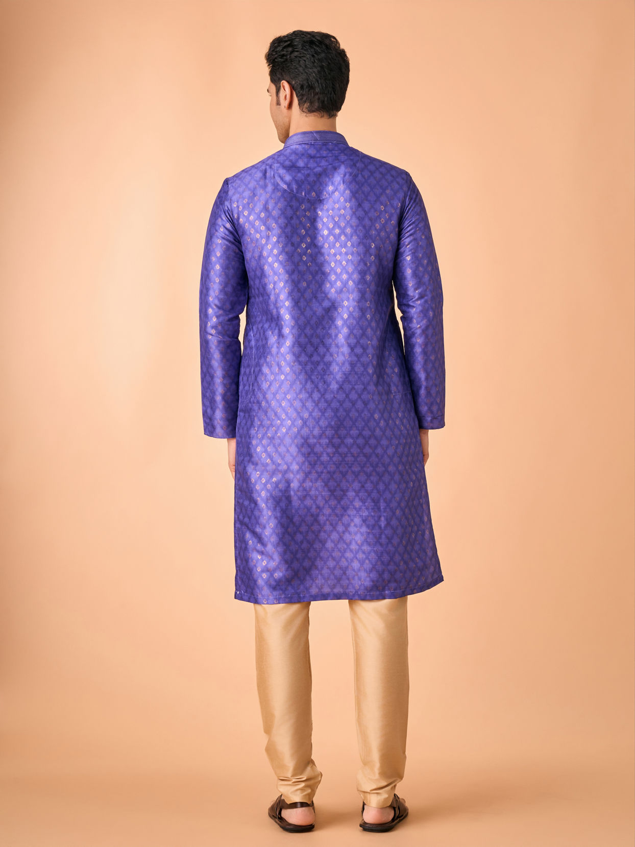 Manyavar Men Regal Purple Elegance Kurta Pajama