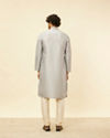 Manyavar Men Blue Grey Buta Printed Kurta Set