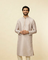 Manyavar Men Lilac Buta Printed Kurta Set