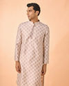 Manyavar Men Regal Cream Brocade Kurta Pajama