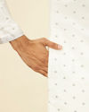 Manyavar Men Warm White Light Grey Kurta Set