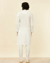 Manyavar Men Warm White Light Grey Kurta Set