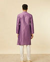 alt message - Manyavar Men Purple Buta Diamond Patterned Kurta Set image number 5