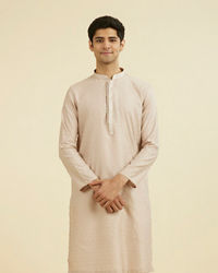 Manyavar Men Beige Elegance Kurta Pajama