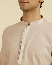 Manyavar Men Beige Elegance Kurta Pajama
