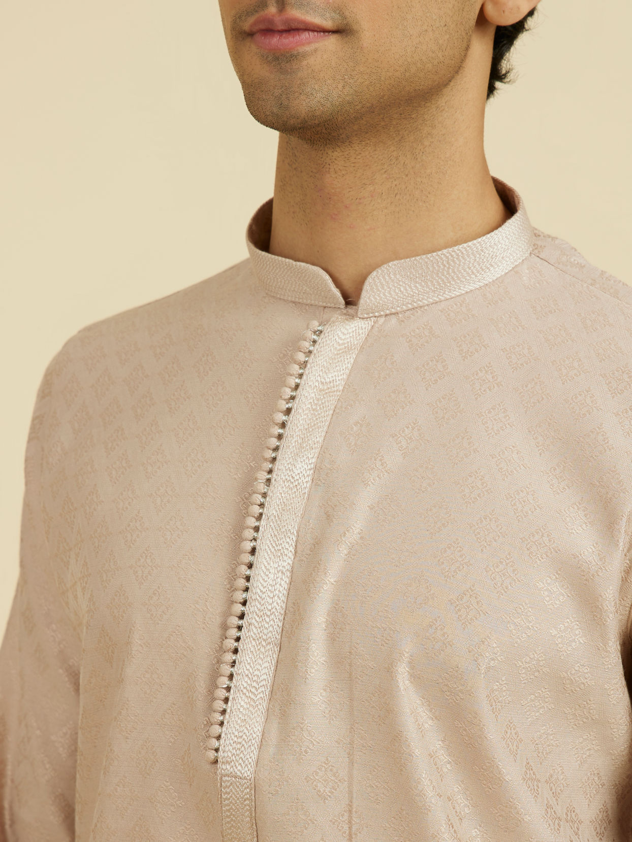 Manyavar Men Beige Elegance Kurta Pajama