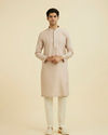 Manyavar Men Beige Elegance Kurta Pajama