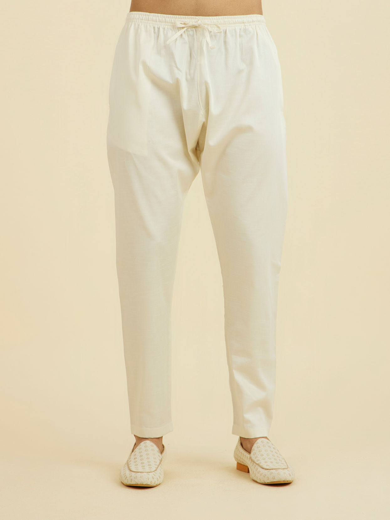 Manyavar Men Beige Elegance Kurta Pajama