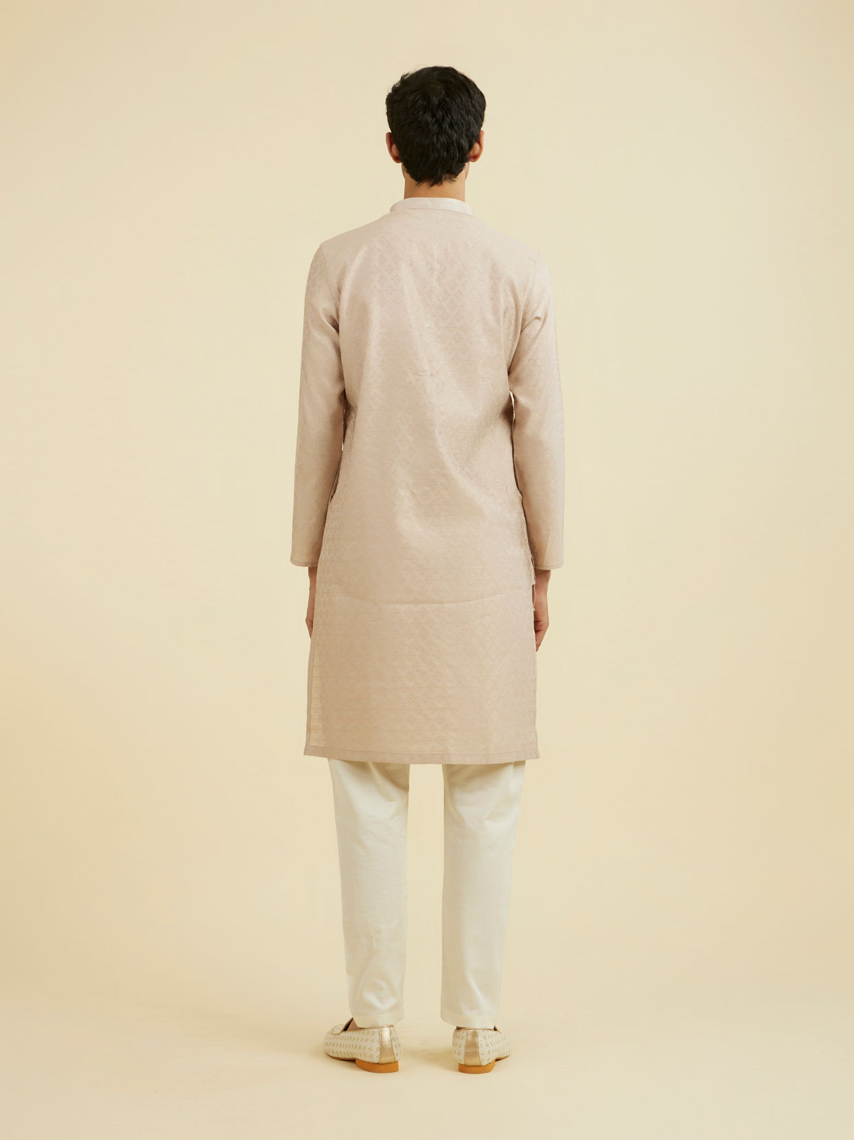 Manyavar Men Beige Elegance Kurta Pajama