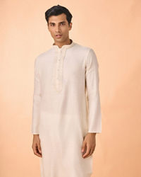 Manyavar Men Elegant Cream Kurta Pajama