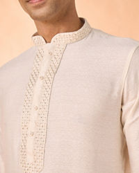 Manyavar Men Elegant Cream Kurta Pajama
