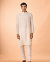 Manyavar Men Elegant Cream Kurta Pajama