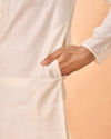 Manyavar Men Elegant Cream Kurta Pajama