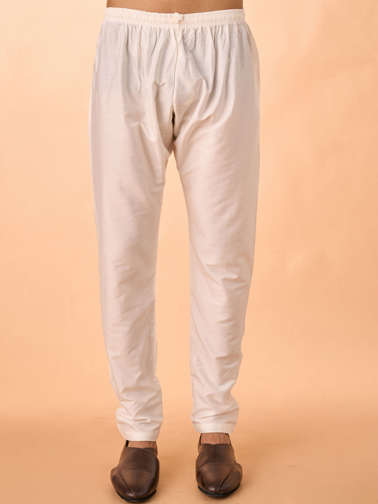 Manyavar Men Elegant Cream Kurta Pajama