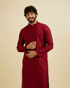 Manyavar Men Maroon Elegance Kurta Pajama image number 0