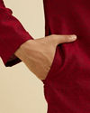 Manyavar Men Maroon Elegance Kurta Pajama