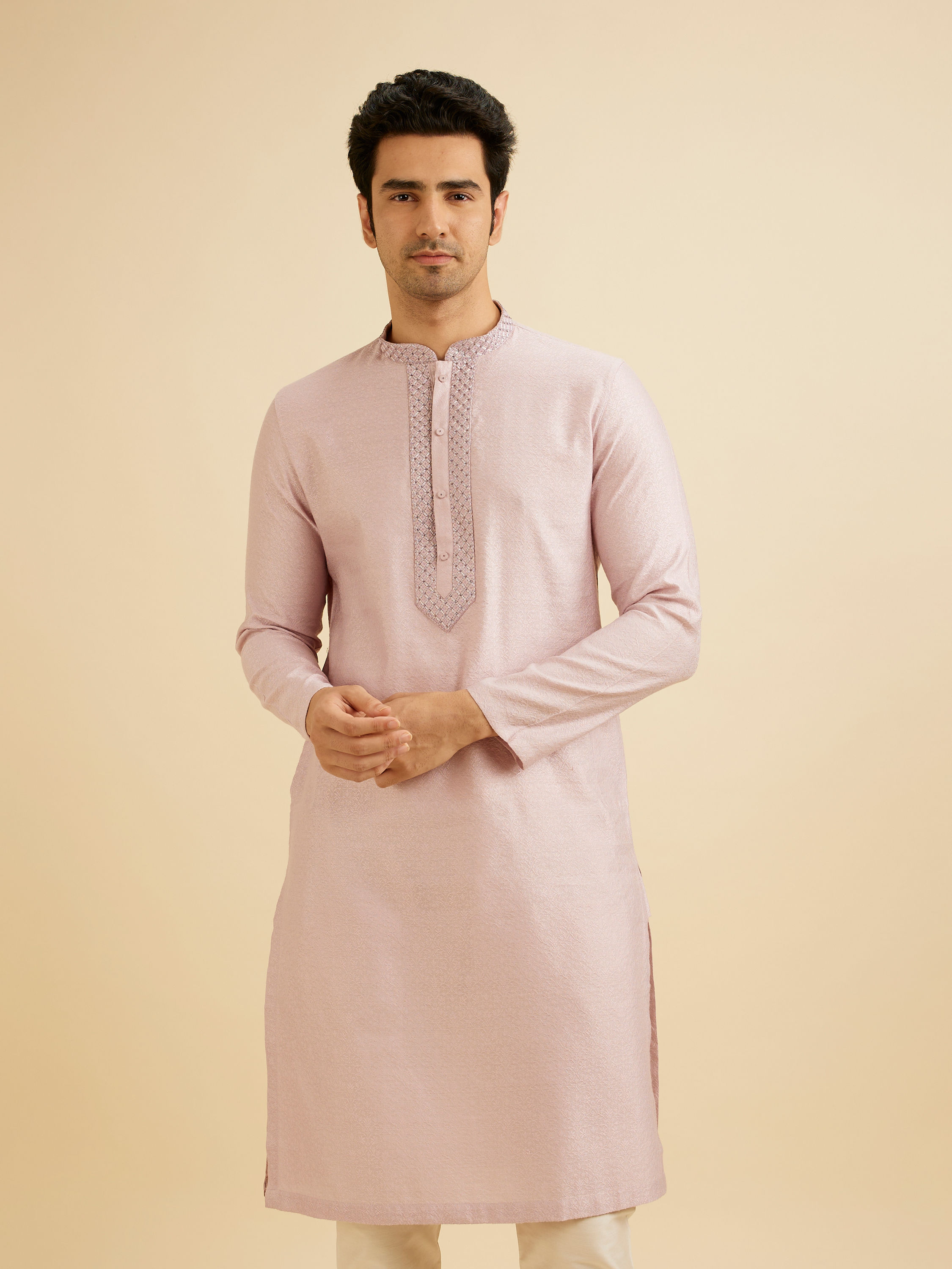 Manyavar Men Lilac Dream Kurta Pajama