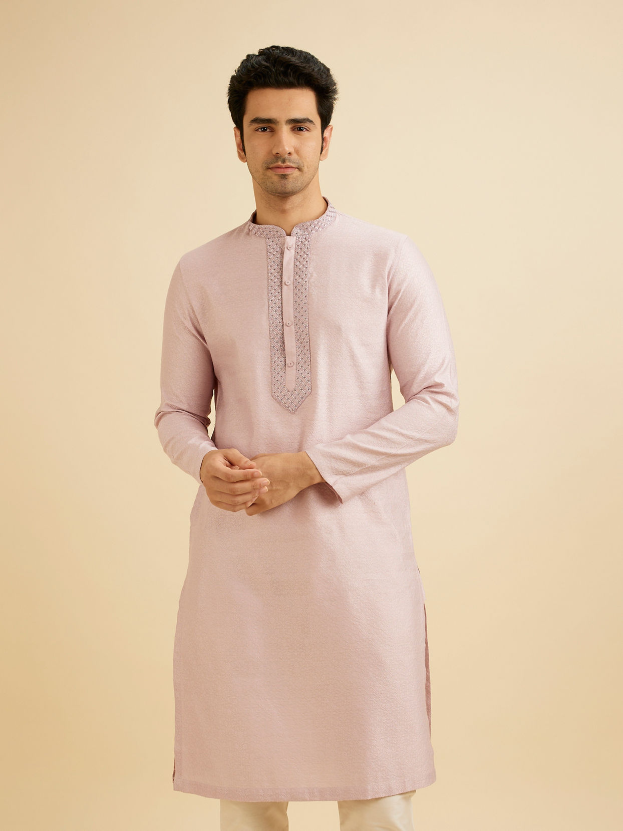 Manyavar Men Lilac Dream Kurta Pajama image number 0