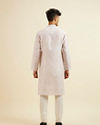 Manyavar Men Pink Buta Print Kurta Set