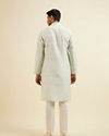 Manyavar Men Light Mid Green Buta Print Kurta Set