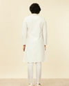 Manyavar Men Warm White Polka Dotted Kurta Set